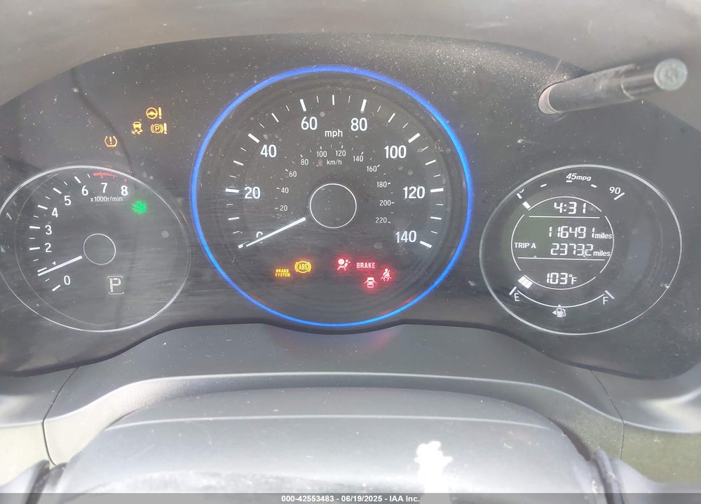 2016 HONDA HR-V VIN: 3CZRU5H36GM714546