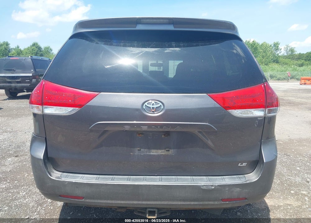 2012 TOYOTA SIENNA LE V6 8 PASSENGER VIN: 5TDKK3DC9CS252274