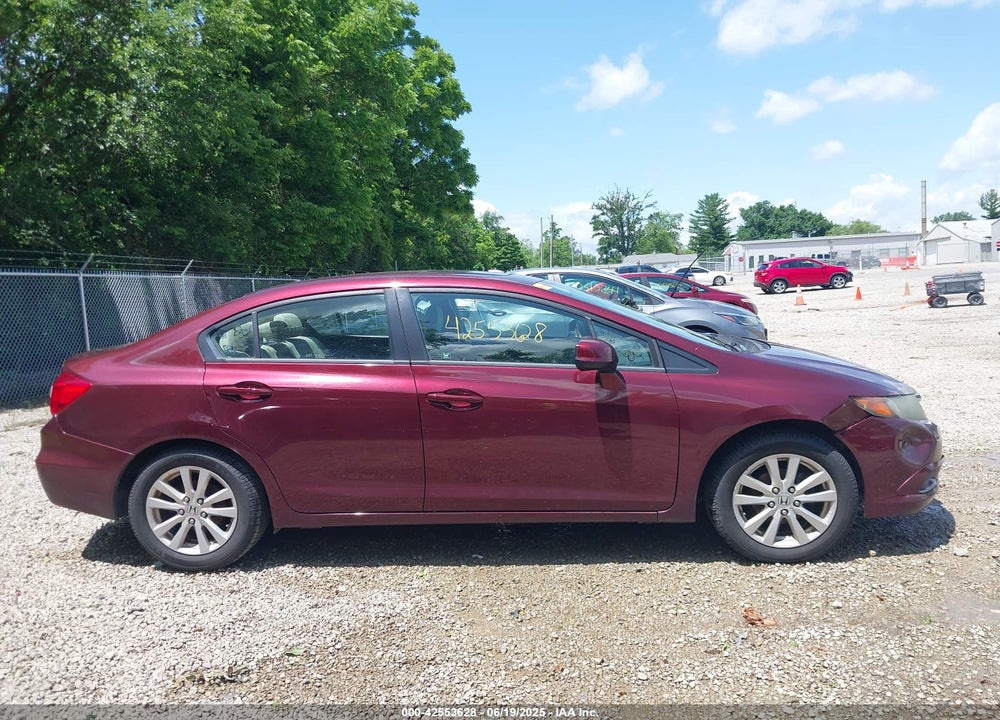 2012 HONDA CIVIC EX VIN: 19XFB2F8XCE089195