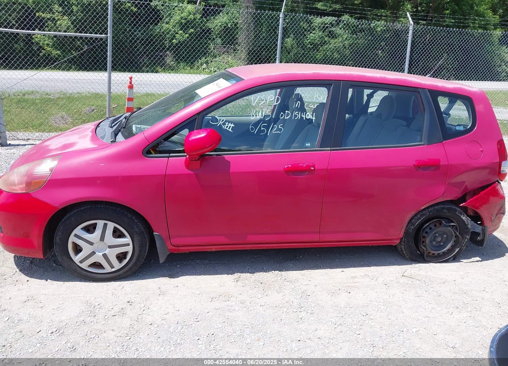 2007 HONDA FIT VIN: JHMGD37407S060130
