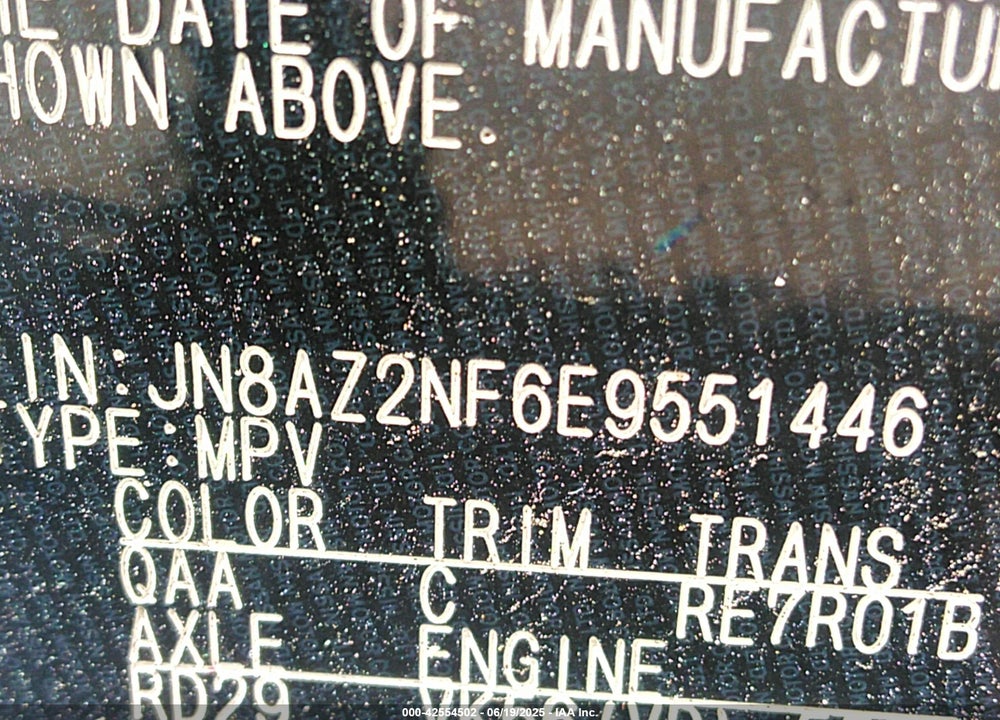 2014 INFINITI QX80 VIN: JN8AZ2NF6E9551446