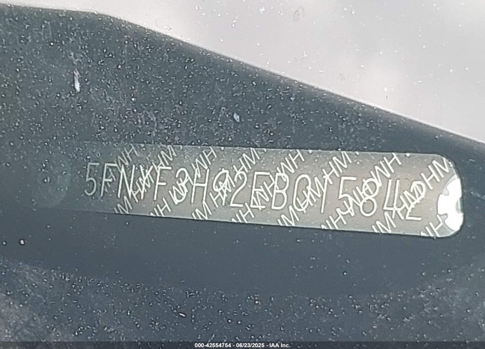 2014 HONDA PILOT VIN: 5FNYF3H92EB015842
