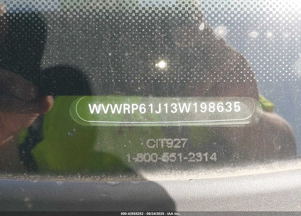 2003 VOLKSWAGEN JETTA GL TDI VIN: WVWRP61J13W198635