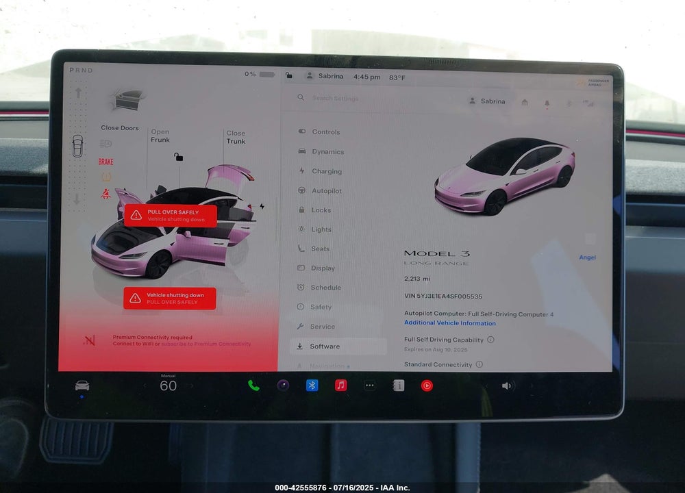 2025 TESLA MODEL 3 VIN: 5YJ3E1EA4SF005535