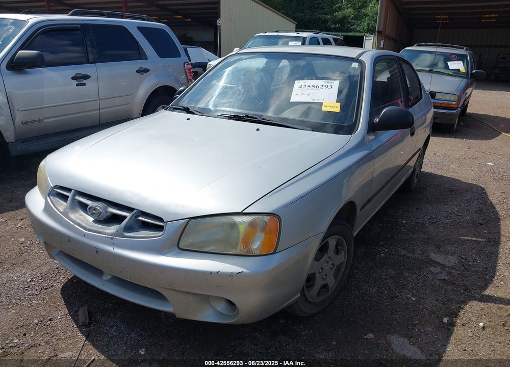 2002 HYUNDAI ACCENT L VIN: KMHCF35G52U207543
