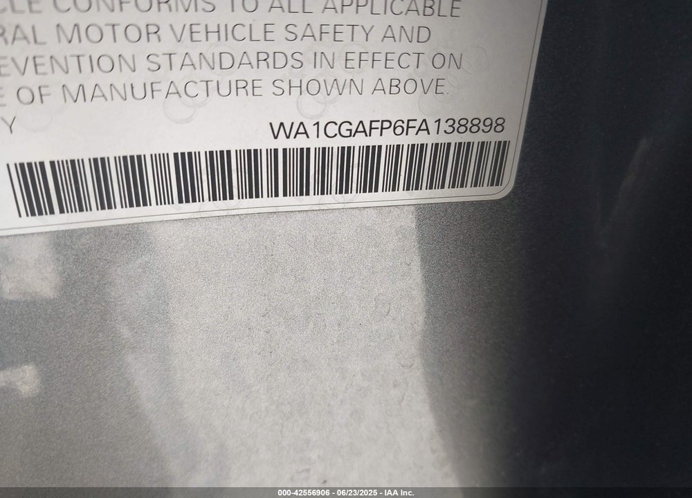 2015 AUDI SQ5 VIN: WA1CGAFP6FA138898