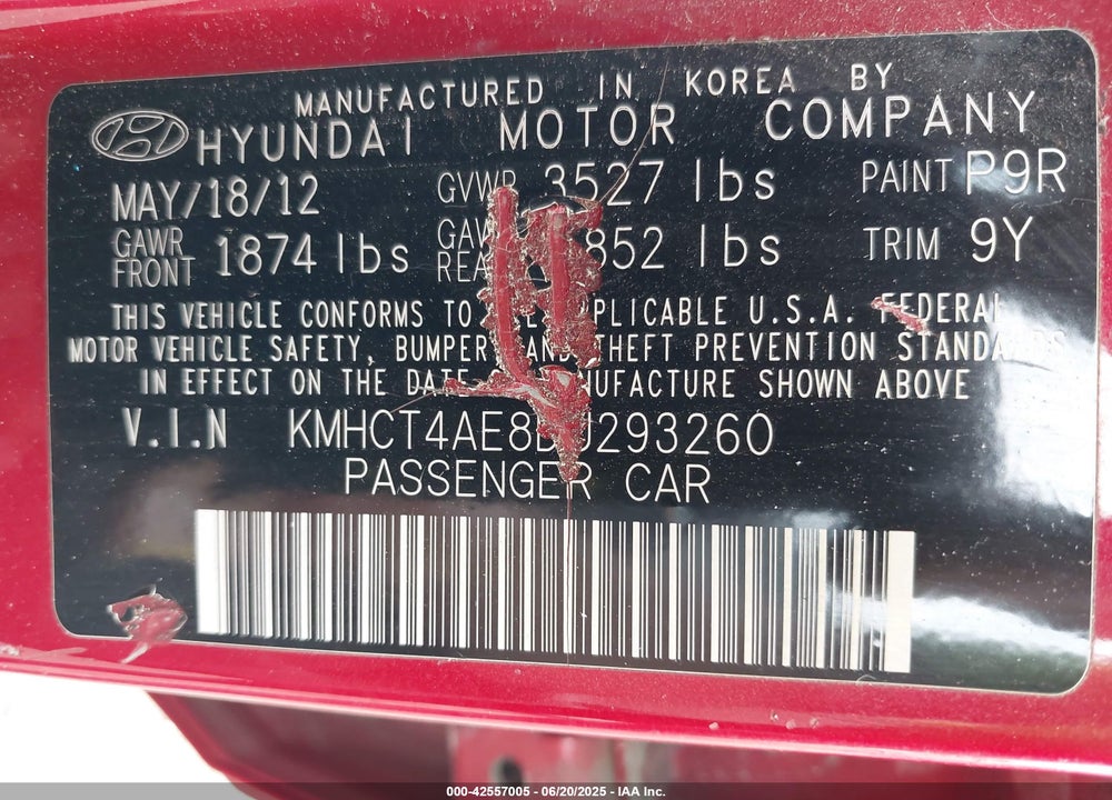 2013 HYUNDAI ACCENT GLS VIN: KMHCT4AE8DU293260