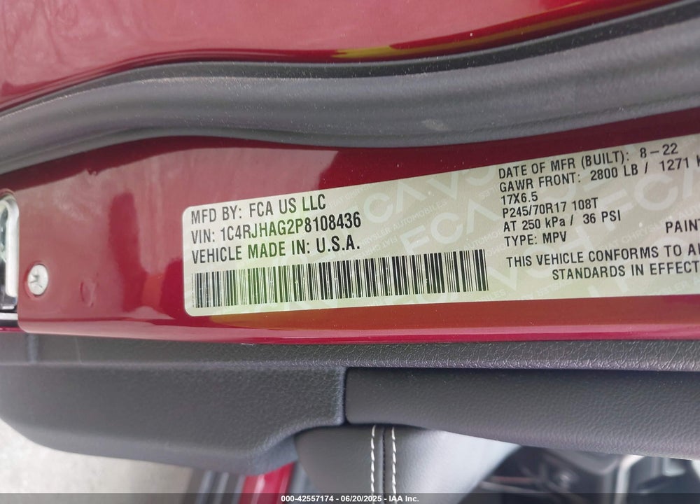 2023 JEEP GRAND CHEROKEE LAREDO 4X4 VIN: 1C4RJHAG2P8108436