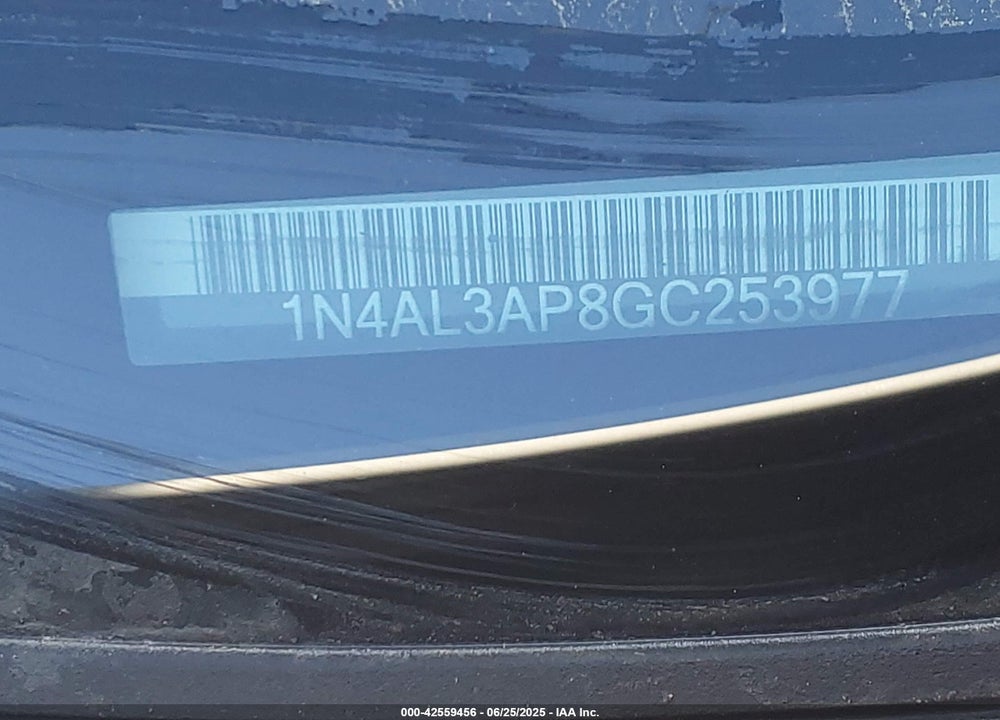 2016 NISSAN ALTIMA VIN: 1N4AL3AP8GC253977