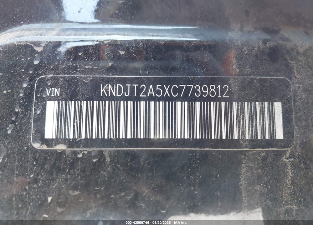 2012 KIA SOUL VIN: KNDJT2A5XC7739812