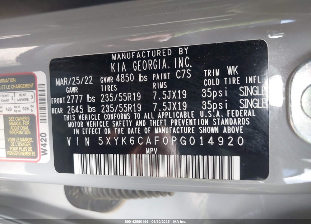 2023 KIA SPORTAGE X LINE VIN: 5XYK6CAF0PG014920