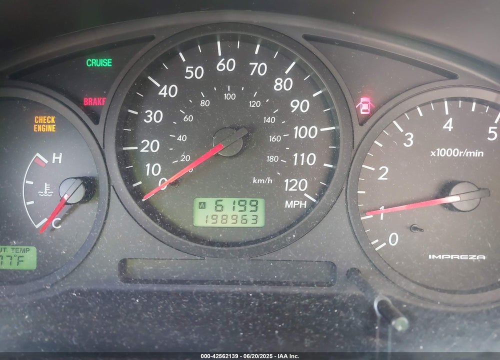 2006 SUBARU IMPREZA VIN: JF1GD67686G520839
