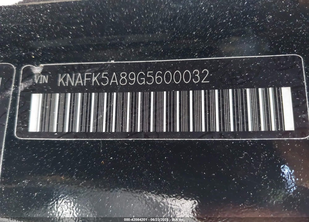 2016 KIA FORTE VIN: KNAFK5A89G5600032