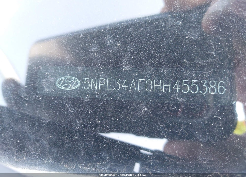 2017 HYUNDAI SONATA VIN: 5NPE34AF0HH455386