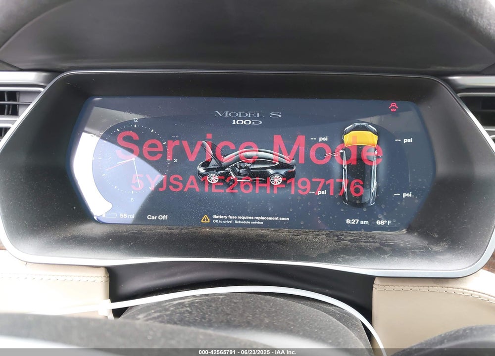 2017 TESLA MODEL S VIN: 5YJSA1E26HF197176