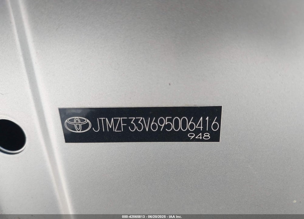 2009 TOYOTA RAV4 VIN: JTMZF33V695006416