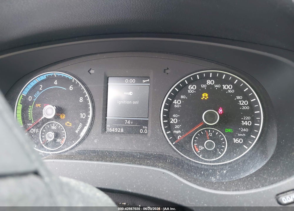 2014 VOLKSWAGEN JETTA HYBRID VIN: 3VW637AJ9EM284943