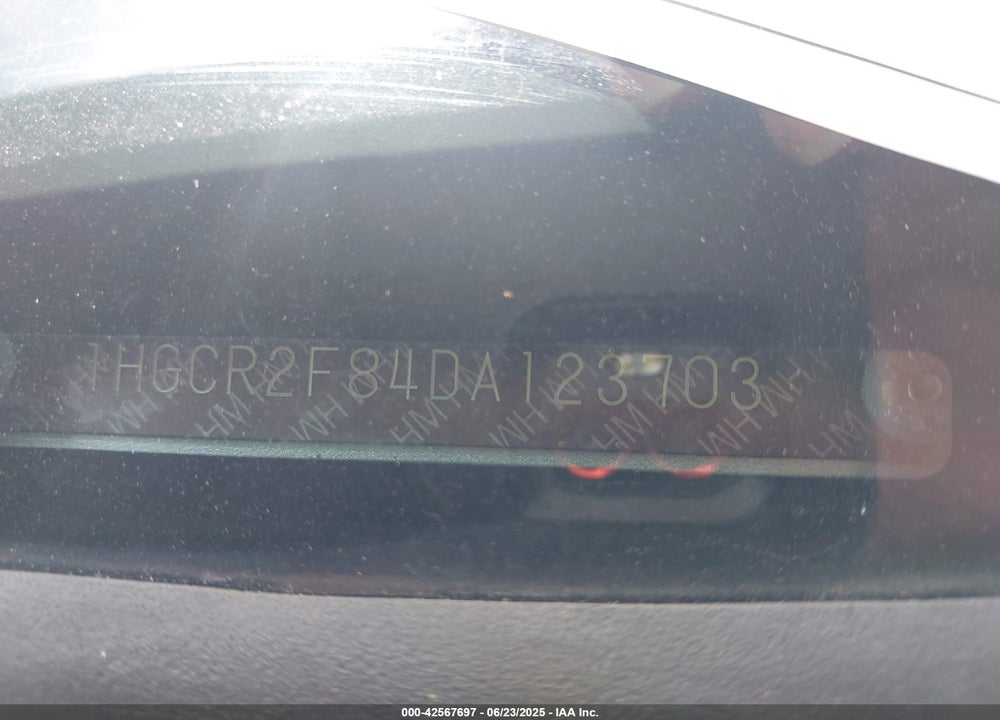 2013 HONDA ACCORD VIN: 1HGCR2F84DA123703