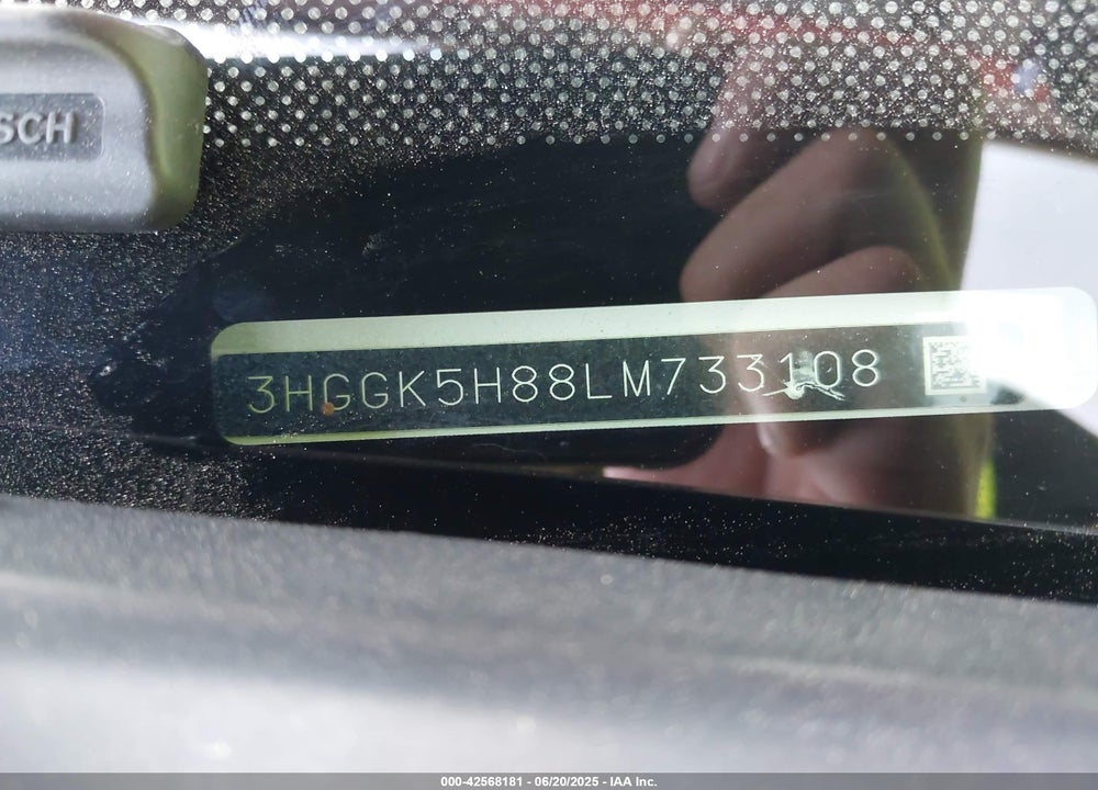 2020 HONDA FIT VIN: 3HGGK5H88LM733108