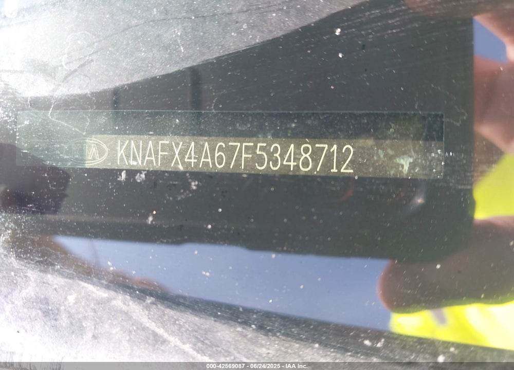 2015 KIA FORTE LX VIN: KNAFX4A67F5348712
