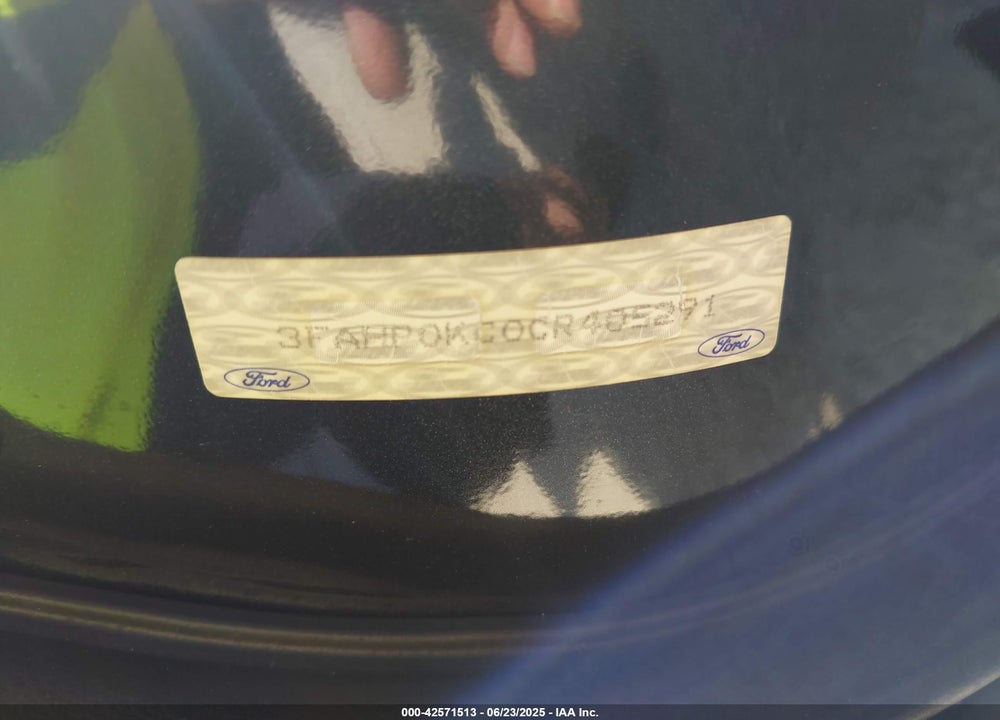 2012 FORD FUSION VIN: 3FAHP0KC0CR405291