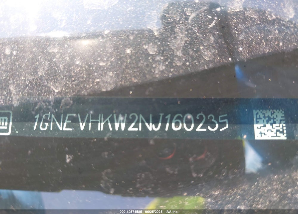 2022 CHEVROLET TRAVERSE VIN: 1GNEVHKW2NJ160235