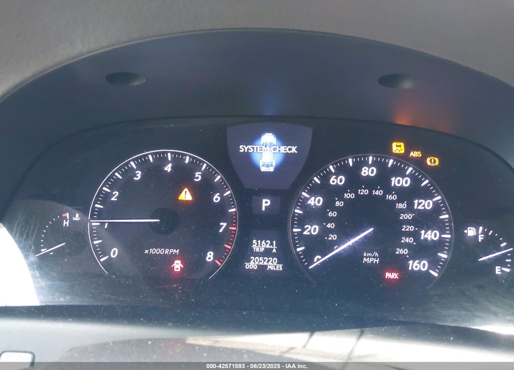 2008 LEXUS LS460 VIN: JTHBL46FX85070461