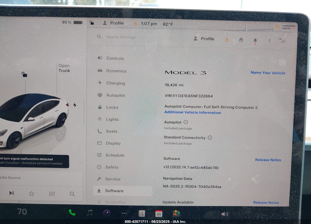 2022 TESLA MODEL 3 VIN: 5YJ3E1EA5NF322664