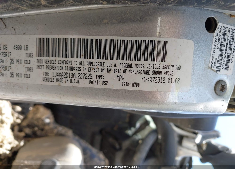 2010 JEEP WRANGLER / VIN: 1J4AA2D13AL227225
