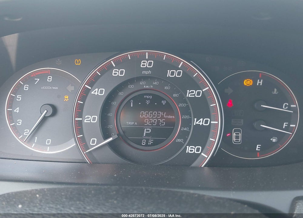 2013 HONDA ACCORD VIN: 1HGCR2F5XDA116034