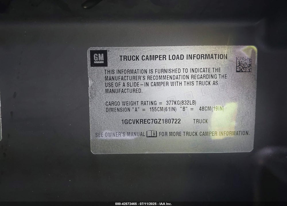 2016 CHEVROLET SILVERADO 1500 VIN: 1GCVKREC7GZ180722
