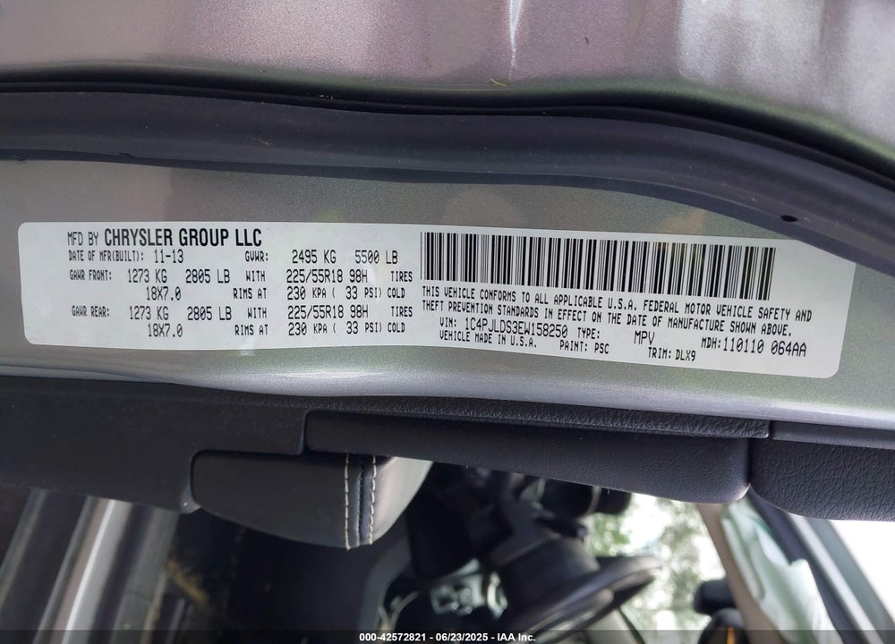 2014 JEEP CHEROKEE VIN: 1C4PJLDS3EW158250