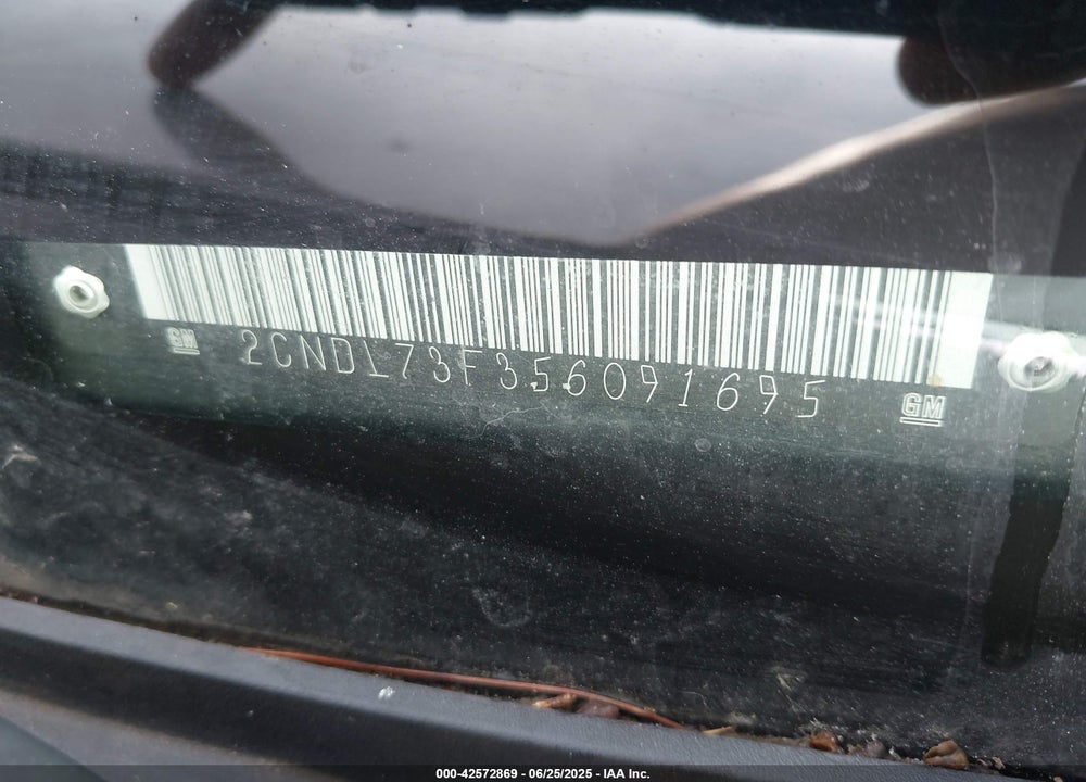 2005 CHEVROLET EQUINOX LT VIN: 2CNDL73F356091695