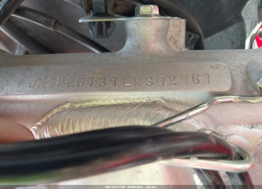 2020 HONDA CRF450 R VIN: JH2PE0739LK302967