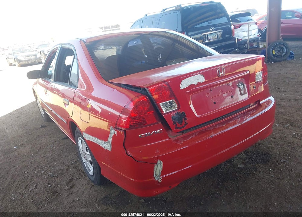 2005 HONDA CIVIC VIN: 1HGES16315L012642