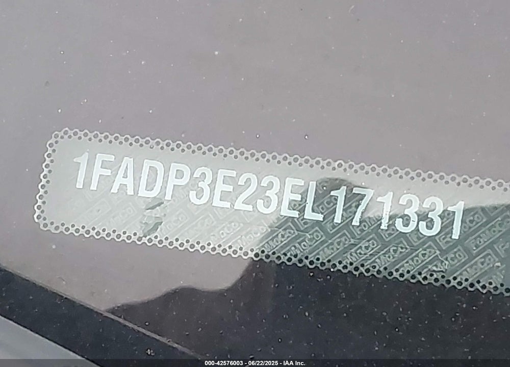 2014 FORD FOCUS VIN: 1FADP3E23EL171331