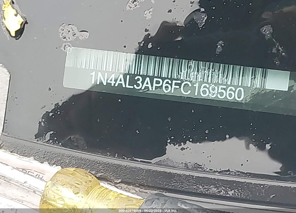 2015 NISSAN ALTIMA VIN: 1N4AL3AP6FC169560