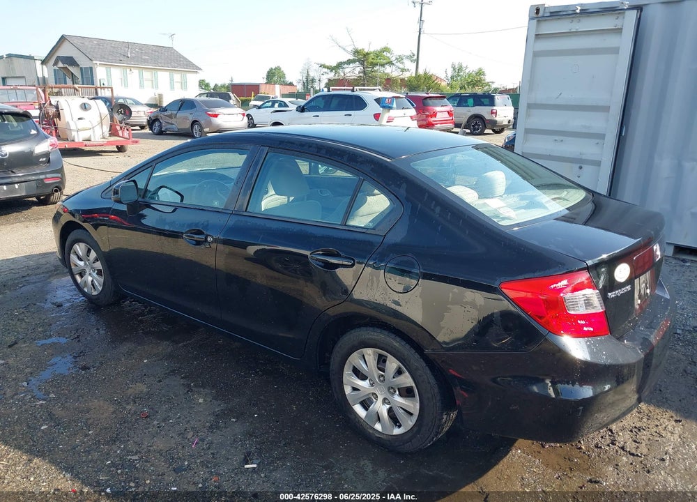 2012 HONDA CIVIC VIN: 19XFB2F53CE086032