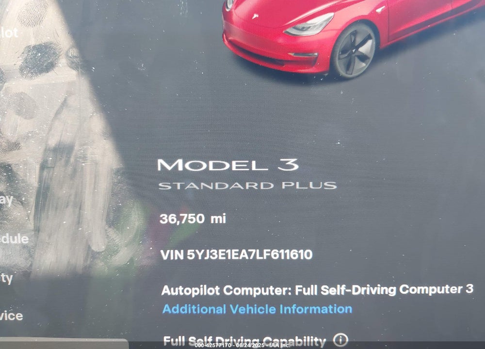 2020 TESLA MODEL 3 VIN: 5YJ3E1EA7LF611610