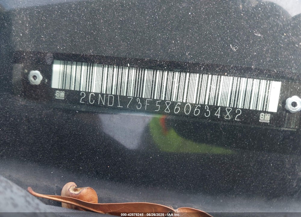 2008 CHEVROLET EQUINOX VIN: 2CNDL73F586063482