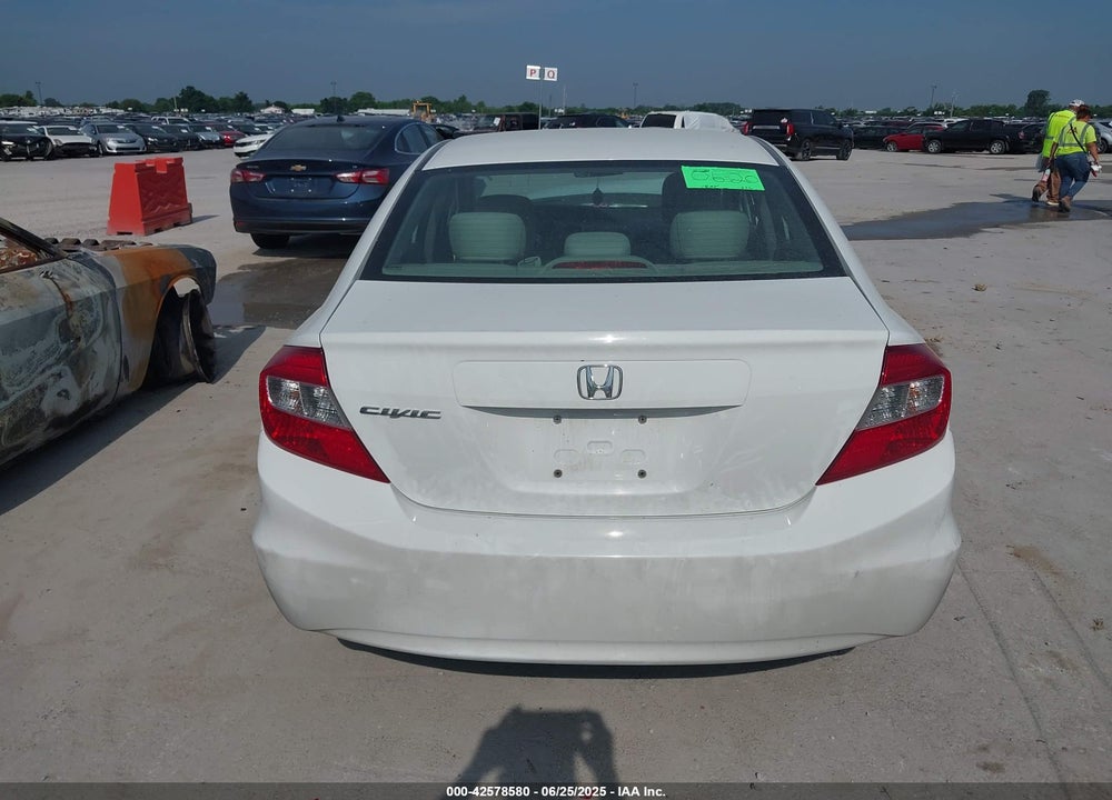 2012 HONDA CIVIC VIN: 19XFB2F56CE008781