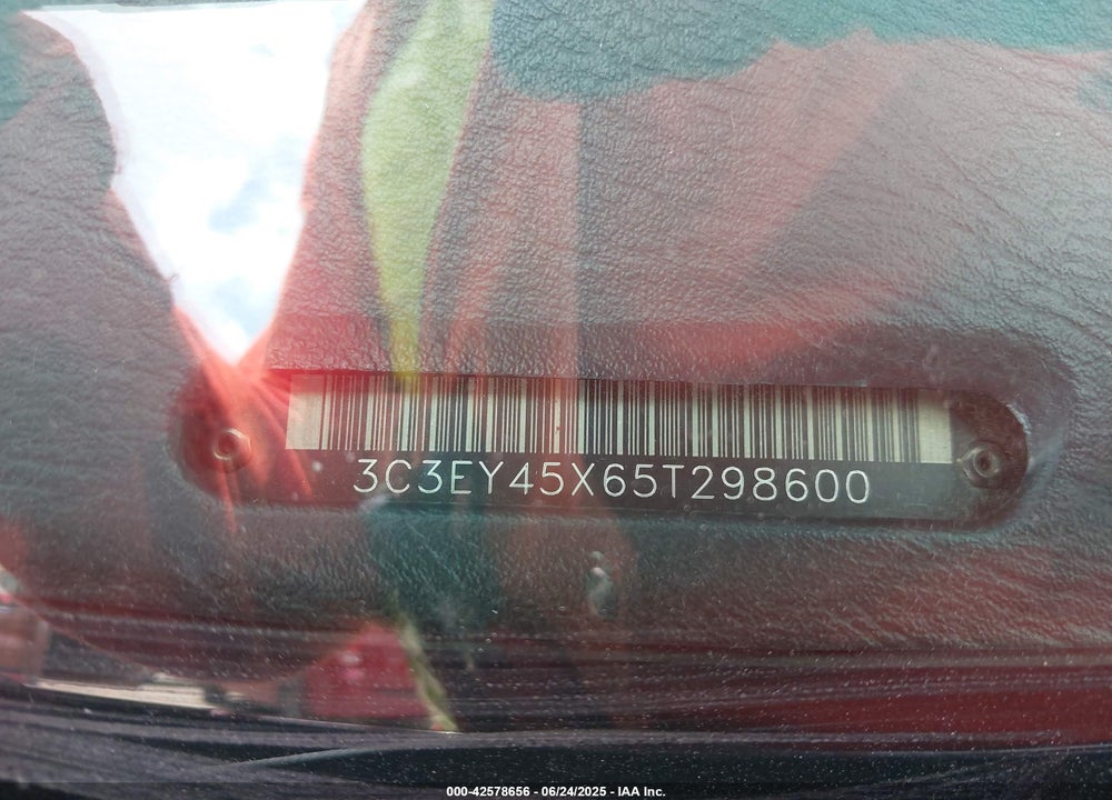2005 CHRYSLER PT CRUISER VIN: 3C3EY45X65T298600