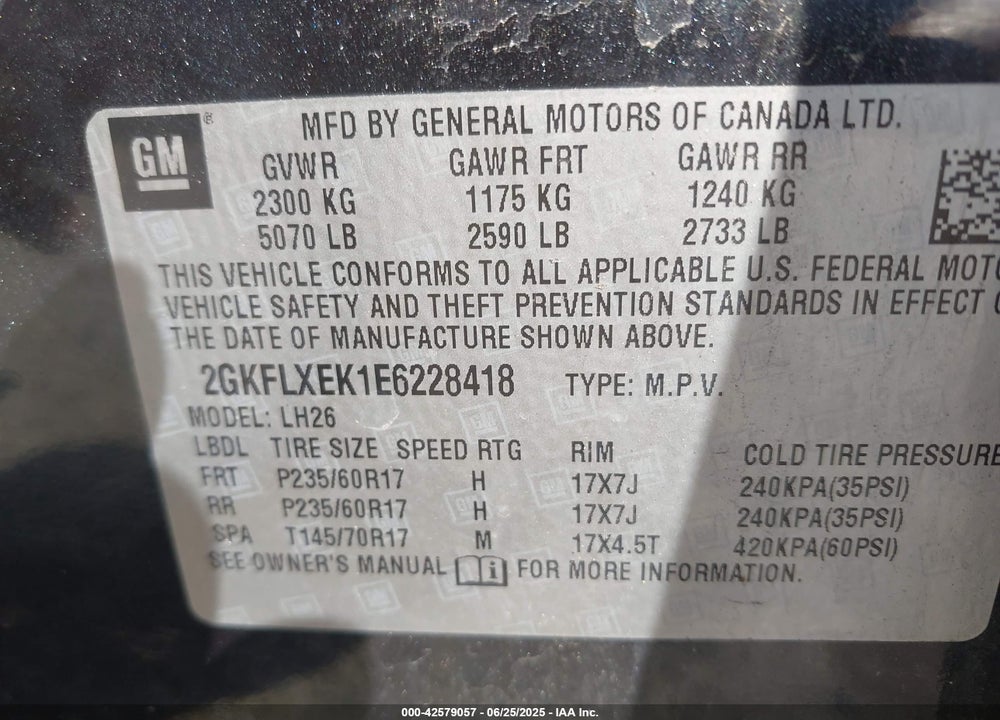 2014 GMC TERRAIN SLT-1 VIN: 2GKFLXEK1E6228418