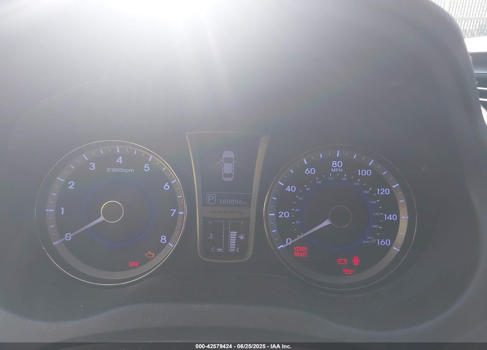 2012 HYUNDAI AZERA VIN: KMHFH4JGXCA174819