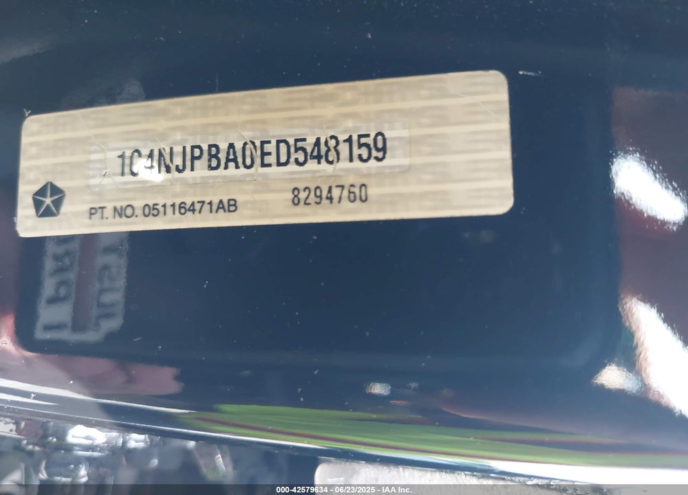 2014 JEEP PATRIOT SPORT VIN: 1C4NJPBA0ED548159