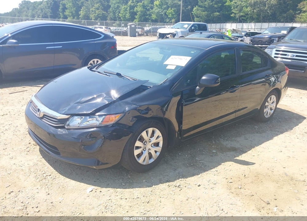 2012 HONDA CIVIC LX VIN: 19XFB2F57CE350126