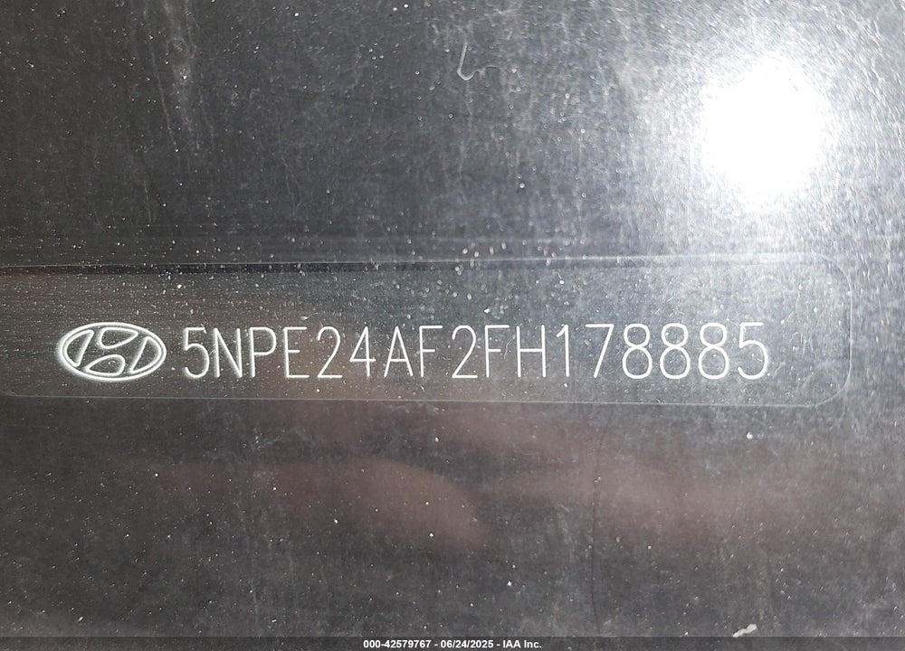 2015 HYUNDAI SONATA VIN: 5NPE24AF2FH178885