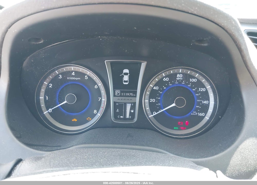 2013 HYUNDAI AZERA VIN: KMHFG4JG5DA267347