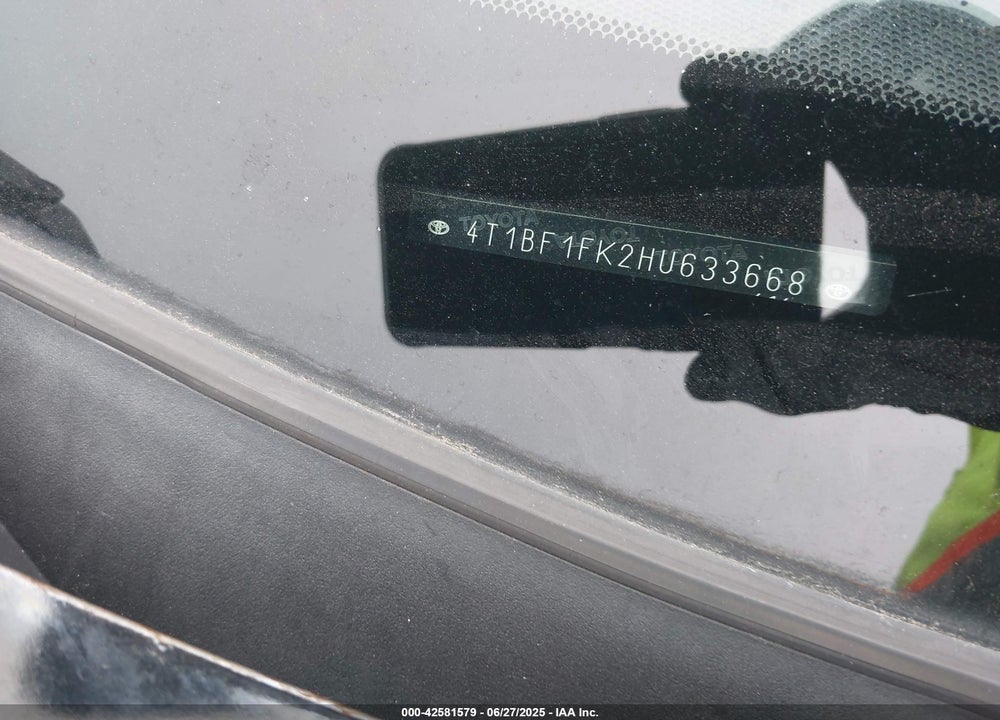 2017 TOYOTA CAMRY VIN: 4T1BF1FK2HU633668