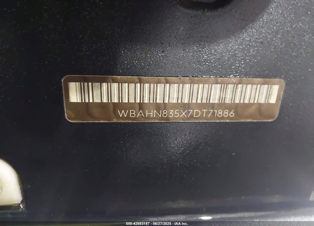 2007 BMW 750LI VIN: WBAHN835X7DT71886